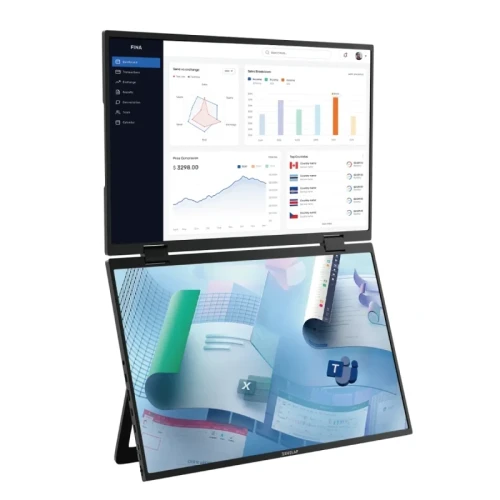 ZEUSLAP Z14W 14吋 攜帶型雙屏顯示器 | 400cd/m² 護眼亮度 | 支持 PD 65W 快充 | 香港行貨