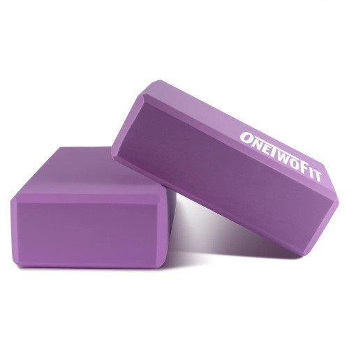 OneTwoFit OT137 環保抗壓瑜伽磚 - 紫色 | 可水洗 | 彈性保護 | 穩定支撐 | 香港行貨