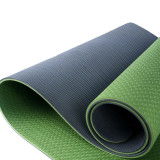 OneTwoFit OT165GG 加厚雙面用瑜伽墊 -  灰綠色 | 快速緩衝減壓 | 柔軟舒適不凹陷 | 香港行貨