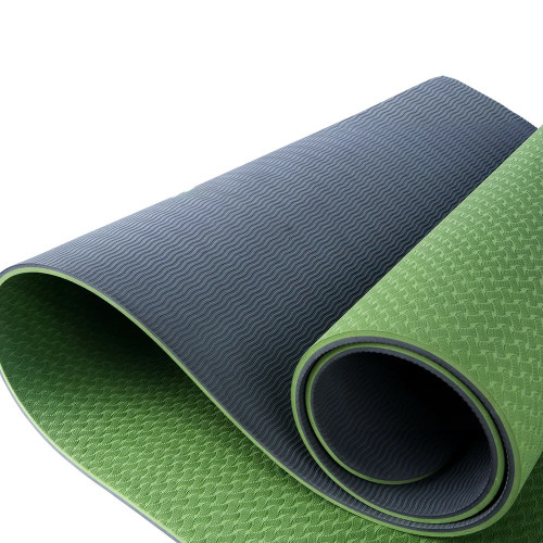 OneTwoFit OT165GG 加厚雙面用瑜伽墊 -  灰綠色 | 快速緩衝減壓 | 柔軟舒適不凹陷 | 香港行貨
