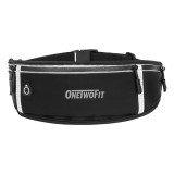 OneTwoFit OT048501 輕便健身腰包 - 黑色 | 耳機線孔設計 | 3m反光帶 | 香港行貨