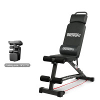OneTwoFit OT059701 多功能可調式折疊健身椅 - 黑色 | 頭枕6檔角度調節 | 抽繩設計 | 香港行貨