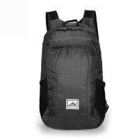 OneTwoFit ET052501 戶外多功能摺疊背包 - 黑色 | 雙向拉鏈 | 防潑水面料 | 香港行貨