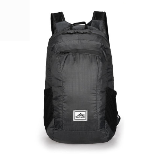 OneTwoFit ET052501 戶外多功能摺疊背包 - 黑色 | 雙向拉鏈 | 防潑水面料 | 香港行貨