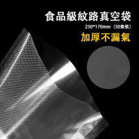 Nidouillet AB026501 食品級紋路保鮮真空袋 - 50個裝 | 真空封口機專用 | 香港行貨