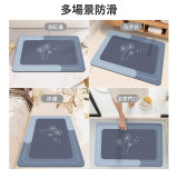 Nidouillet ET031801 矽藻泥吸水防滑軟腳墊 - 藍色 | 快速吸水 | 防滑防跌 | 沖洗即淨 | 香港行貨