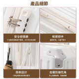 Nidouillet ET043701 Ins20吋多功能拉桿行李箱 - 白色 | 手機支架+充電接口 | 側面掛鉤 | 香港行貨