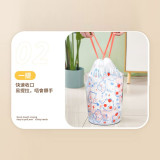 Nidouillet ET046201 10L抽繩加厚垃圾袋 - 白粉色(45隻裝) | 側邊封口 | 高韌性 | 香港行貨