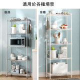 Nidouillet ET050101 五層廚房加寬置物架 - 白色 | 50KG靜態承重 | 底腳旋轉可調 | 香港行貨