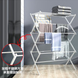 Nidouillet ET050201 可摺疊免打孔晾曬架 - 白色 | 三角支撐 | 多層大容量 | 香港行貨