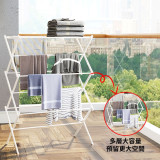 Nidouillet ET050201 可摺疊免打孔晾曬架 - 白色 | 三角支撐 | 多層大容量 | 香港行貨