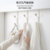 免打孔門後掛式掛鉤 - 三個裝 | 適用厚度為4.5CM內的門 | 即掛即用