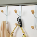 Nidouillet EH059201 免打孔門後掛式掛鉤 - 三個裝 | 適用厚度為4.5CM內的門 | 即掛即用 | 香港行貨