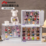 Nidouillet EH059601 透明手辦公仔展示盒 - 單個裝(31.5*34*23cm) | 三層可拆卸階梯層架 | 磁吸開合門板 | 香港行貨