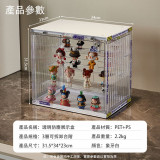 Nidouillet EH059601 透明手辦公仔展示盒 - 單個裝(31.5*34*23cm) | 三層可拆卸階梯層架 | 磁吸開合門板 | 香港行貨