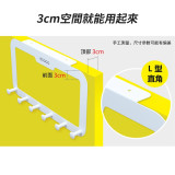 Nidouillet EH060701 免打孔門後掛鉤掛衣架 - 白色 | 6點穩固貼合 | 不限門板厚度 | 無痕安裝 | 香港行貨