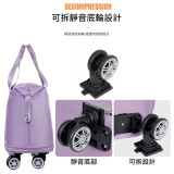 Nidouillet EH063101 多功能大容量行李袋 - 灰色 | 容量可擴展 | 底輪可拆卸 | 防潑水 | 香港行貨