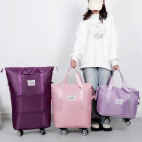 Nidouillet EH063103 多功能大容量行李袋 - 紫色 | 容量可擴展 | 底輪可拆卸 | 防潑水 | 香港行貨