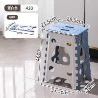 戶外/室內便攜摺疊椅 - 白藍色 | 雙三角形椅腳 | 摺疊收納 | 即開即用