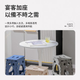 Nidouillet ET052902 戶外/室内便攜摺疊椅 - 奶白色 | 雙三角形椅腳 | 摺疊收納 | 即開即用 | 香港行貨