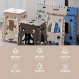 Nidouillet ET052903 戶外/室内便攜摺疊椅 - 白藍色 | 雙三角形椅腳 | 摺疊收納 | 即開即用 | 香港行貨