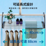 Nidouillet EH061601 窗臺不鏽鋼摺疊晾衣架 | 可伸縮延長 | 掛鉤可前後調節17個檔位 | 一掛即用 | 香港行貨