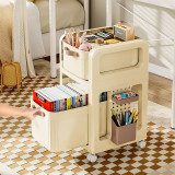 Nidouillet EH064401 萬向輪書包收納置物架  - 奶白色 | DIY創意洞洞板 | 抽拉順滑 | 夾縫收納 | 香港行貨