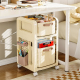 Nidouillet EH064401 萬向輪書包收納置物架  - 奶白色 | DIY創意洞洞板 | 抽拉順滑 | 夾縫收納 | 香港行貨