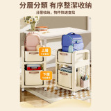 Nidouillet EH064401 萬向輪書包收納置物架  - 奶白色 | DIY創意洞洞板 | 抽拉順滑 | 夾縫收納 | 香港行貨