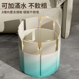 Nidouillet ET056501 便攜式可折疊加蓋泡腳桶 - 雪泥藍 | 八塊保溫支撐板 | 便攜手提式設計 | 香港行貨