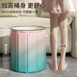 Nidouillet ET056501 便攜式可折疊加蓋泡腳桶 - 雪泥藍 | 八塊保溫支撐板 | 便攜手提式設計 | 香港行貨