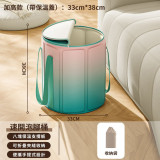 Nidouillet ET056501 便攜式可折疊加蓋泡腳桶 - 雪泥藍 | 八塊保溫支撐板 | 便攜手提式設計 | 香港行貨