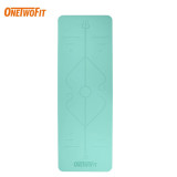 ONETWOFIT OT036802 男女運動瑜珈墊 - 綠色 | 雙面防滑 | 高彈耐壓減震 | 強抓地力 | 香港行貨