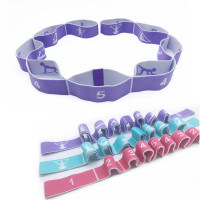 多段式瑜伽舞蹈輔助伸展帶 - 紫色 | 易清洗 | 高回彈 | 不變形不直球