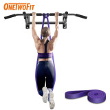 ONETWOFIT OT053103 室內引體向上拉槓 - 單槓+紫色輔助帶套裝 | 多種訓練功能 | 易於組裝拆卸 | 香港行貨
