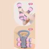 ONETWOFIT ET044701 家用健身二合一壺鈴啞鈴 - 粉灰色 | 一鈴兩用 | 2.5-5kg可調節重量 | 香港行貨