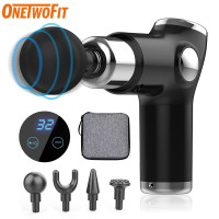 ONETWOFIT ET004201 多功能專業筋膜槍 - 黑色 | 緩解肌肉酸痛 | 多檔位變速 | 低噪音45分貝運行 | 香港行貨