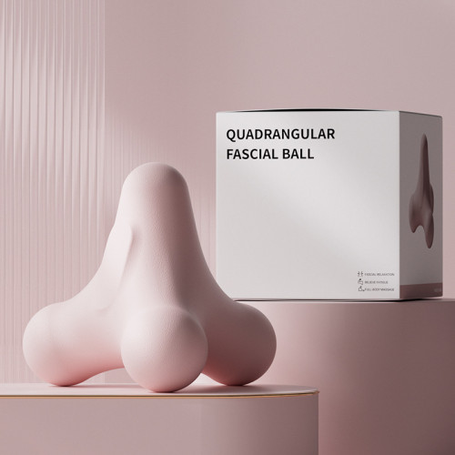 四角肌肉放鬆筋膜球 - 粉色 | 舒緩肌肉緊張 | 高彈性耐磨 | 全身可水洗