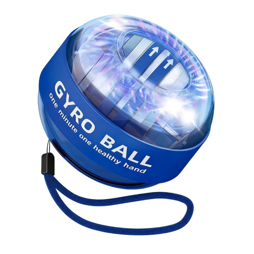 自啟發光腕力球 - 藍色 | 趣味減壓 | 腕力訓練 | 機械動力 | 舒緩手腕酸痛