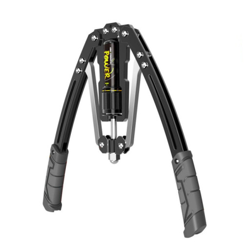 專業款液壓臂力器 - 灰黑色 | 10-200KG無極調節 | 鍛煉更安全 | 緩慢回彈