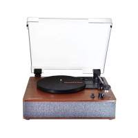 SoundWiser VRP-7 無線藍牙黑膠唱盤機 - 深木色 | 三速播放(33 1/3、45、78 RPM) | 內建立體聲揚聲器 | 香港行貨