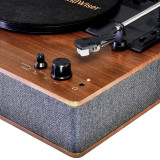 SoundWiser VRP-7 無線藍牙黑膠唱盤機 - 深木色 | 三速播放(33 1/3、45、78 RPM) | 內建立體聲揚聲器 | 香港行貨