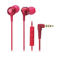 Audio-Technica ATH-CKL202i 入耳式通話耳機 - 紅色 | 靈敏度102dB/mW | 頻率響應5 ~ 24,000 Hz | 香港行貨