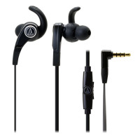Audio-Technica SonicFuel ATH-CKX7iS 入耳式有線通話耳機 - 黑色 | C型外環設計 | 扁平導電設計 | 香港行貨