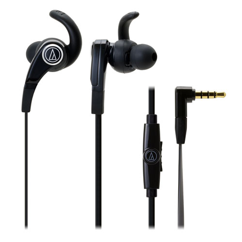 Audio-Technica SonicFuel ATH-CKX7iS 入耳式有線通話耳機 - 黑色 | C型外環設計 | 扁平導電設計 | 香港行貨