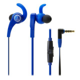 Audio-Technica SonicFuel ATH-CKX7iS 入耳式有線通話耳機 - 藍色 | C型外環設計 | 扁平導電設計 | 香港行貨