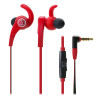 Audio-Technica SonicFuel ATH-CKX7iS 入耳式有線通話耳機 - 紅色 | C型外環設計 | 扁平導電設計 | 香港行貨