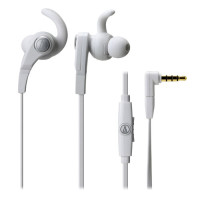 Audio-Technica SonicFuel ATH-CKX7iS 入耳式有線通話耳機 - 白色 | C型外環設計 | 扁平導電設計 | 香港行貨