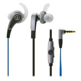 Audio-Technica ATH-CKX9iS 入耳式智能手機通話耳機 - 銀色 | 一按鈕式控制 + 滑動式音量調節 | 香港行貨
