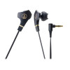 Audio-Technica ATH-CHX7 SonicFuel® 混合耳塞式耳機 - 黑色 | 14.3mm大驅動單元 | 扁平防纏繞線纜 | 香港行貨